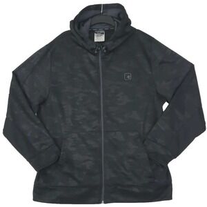 And1 Full ~Mens Size 2XL/2EG~ Black Hoodie Sweatshirt RELAXED FIT Zip-Up.